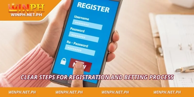 Clear steps for registration and betting process