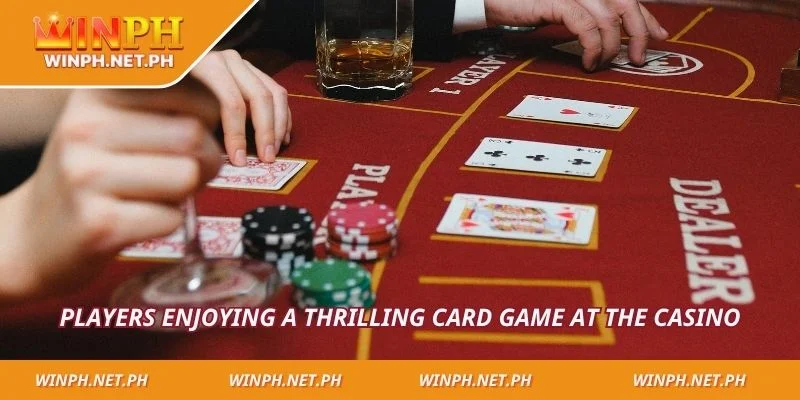 Players enjoying a thrilling card game at the casino